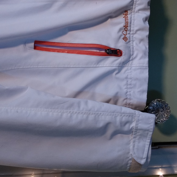 Women's Columbia Sportswear Interchange waterproof breathable white orange coat - Picture 11 of 14